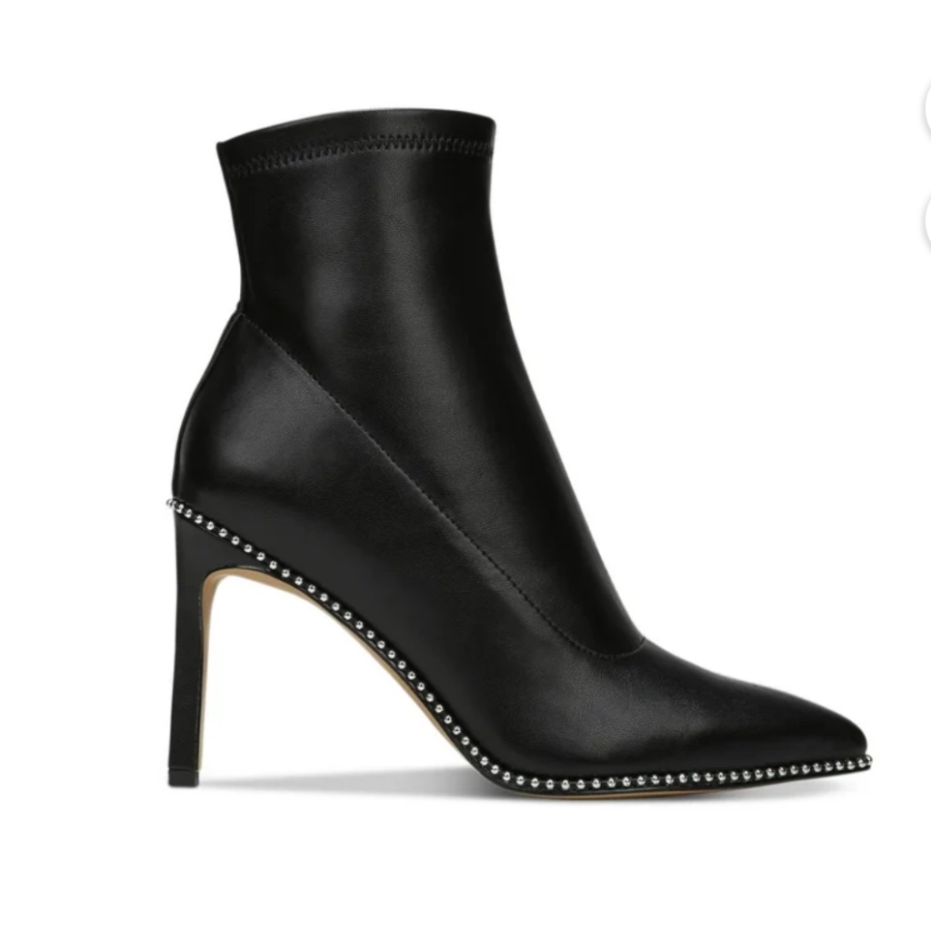 Bar Lll || Nwob || Melanay Leather Embellished Heeled Booties